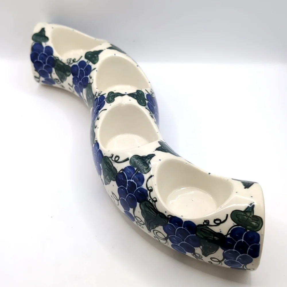 Andy Unikat Polish Pottery Advent Candle Centerpiece - Hand Made Hand Painted